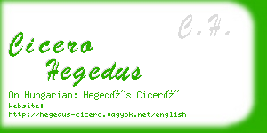 cicero hegedus business card